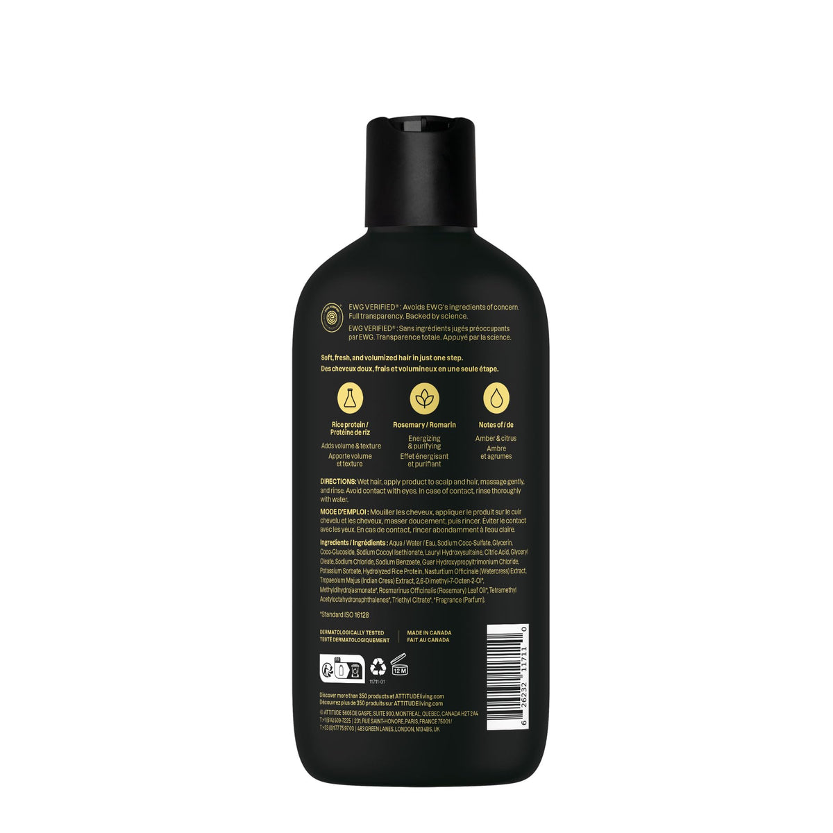 ATTITUDE Mens 2-in-1 Shampoo & Conditioner on a grooming shelf