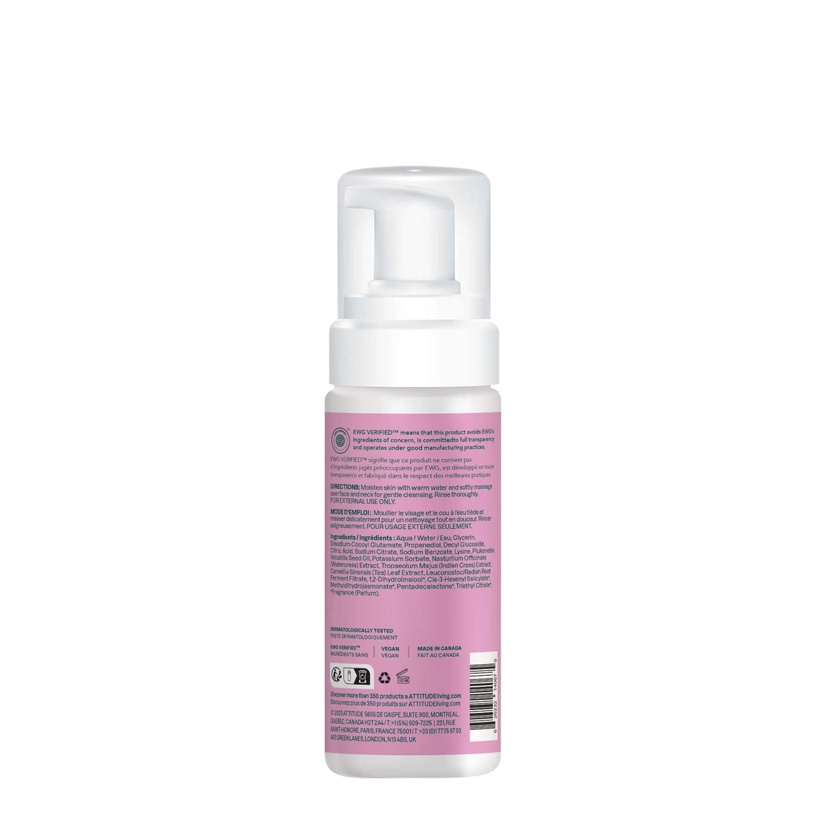 ATTITUDE Micellar Foaming Facial Cleanser texture close-up