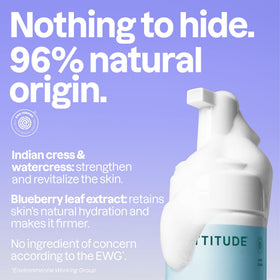 ATTITUDE Micellar Foaming Facial Cleanser texture on hand