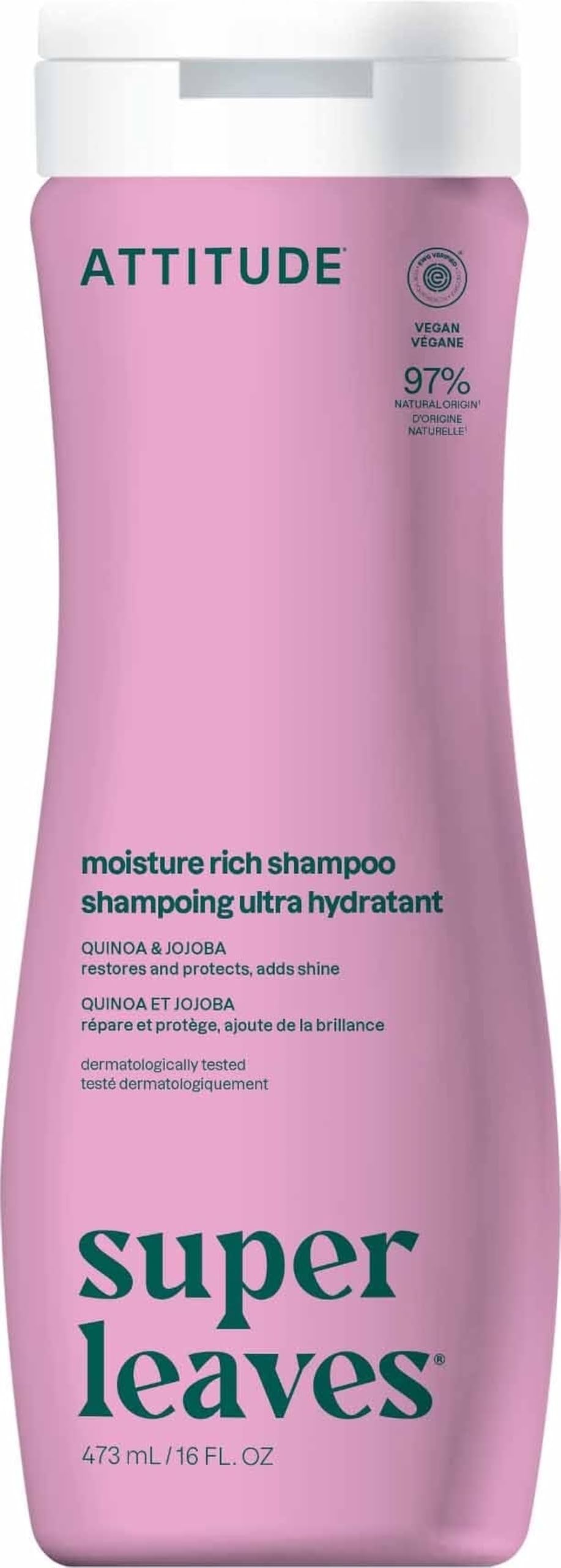 ATTITUDE Moisture Rich Hair Shampoo 16 Fl Oz front view