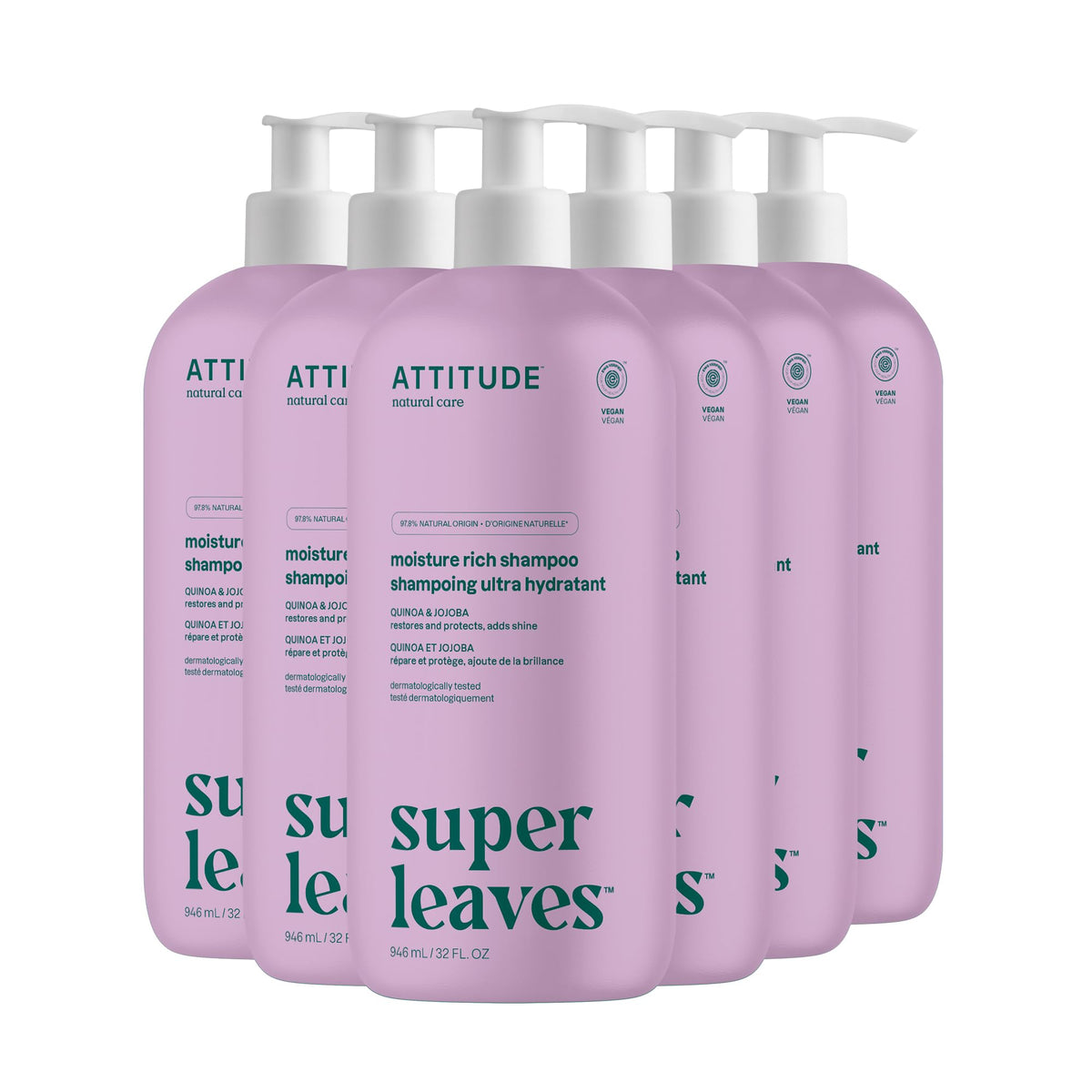 ATTITUDE Moisture Rich Hair Shampoo 32 Fl Oz front view