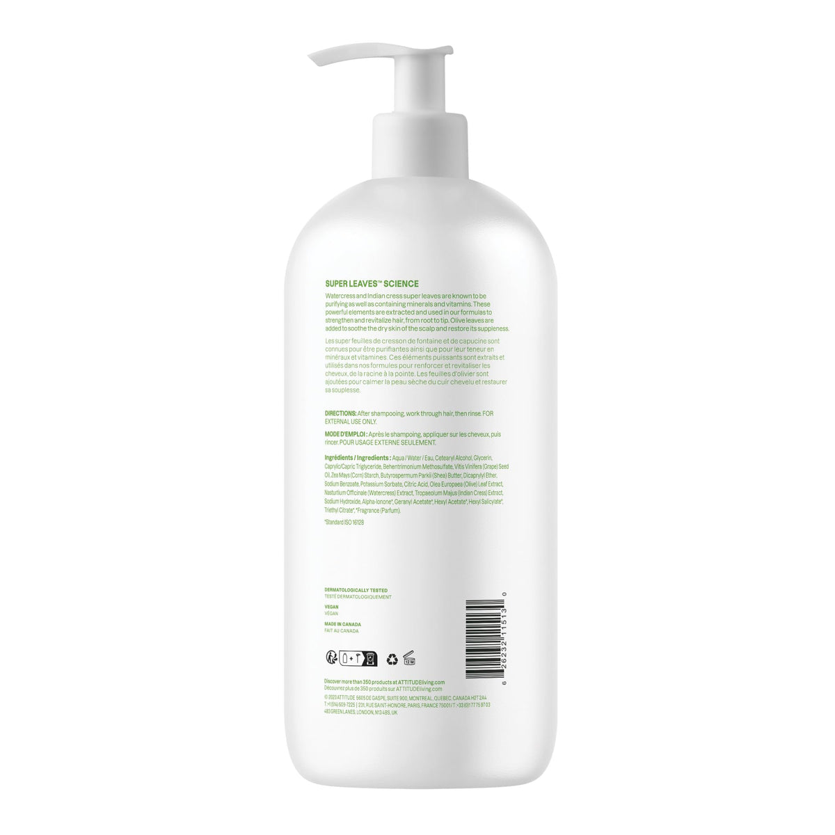 ATTITUDE Nourishing Hair Conditioner packaging details
