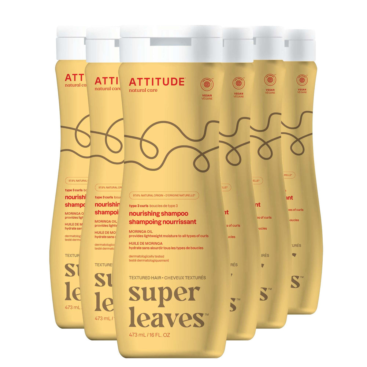 ATTITUDE Nourishing Shampoo for Curly Hair 16 Fl Oz front view