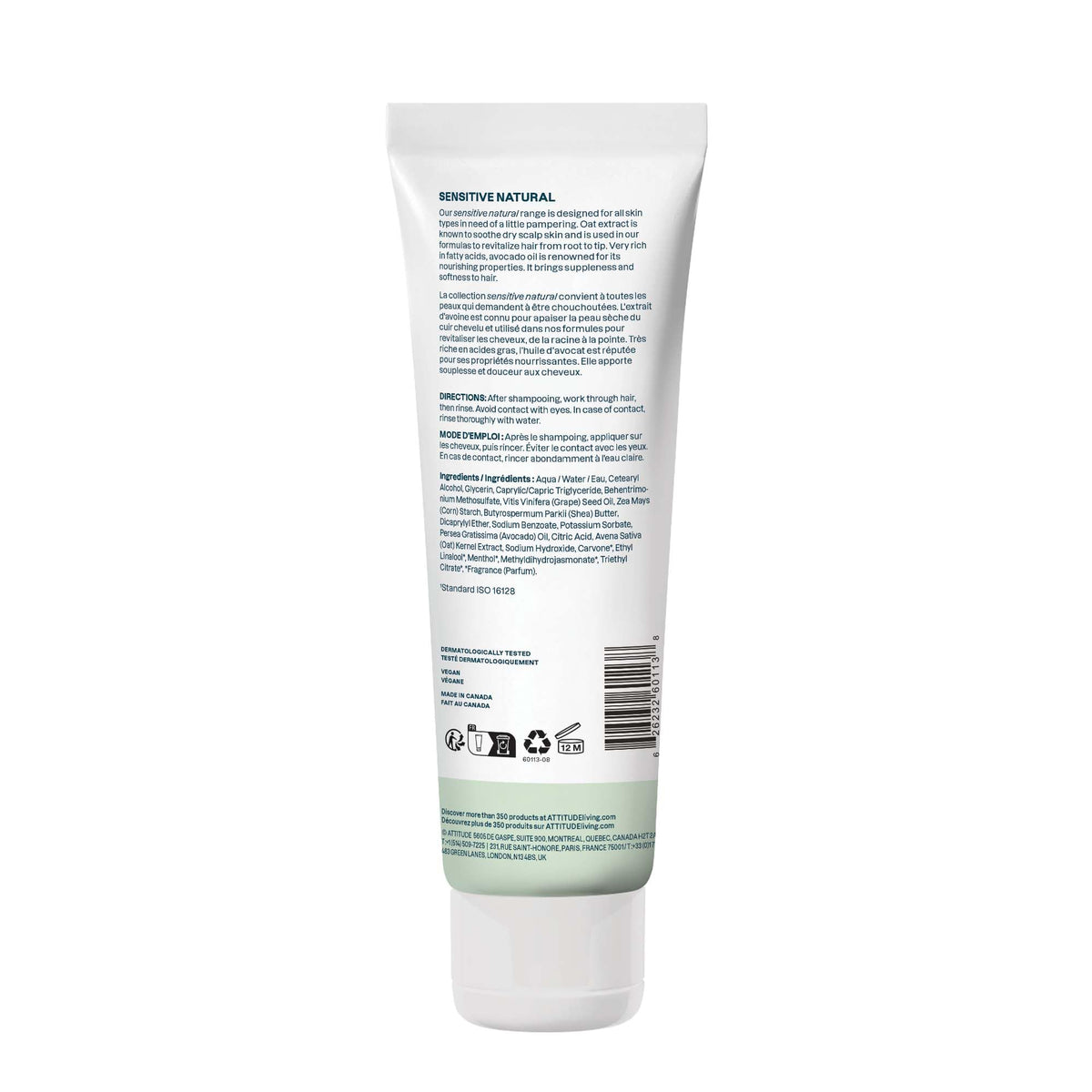 ATTITUDE Sensitive Natural Conditioner 8 Fl Oz in bathroom setting