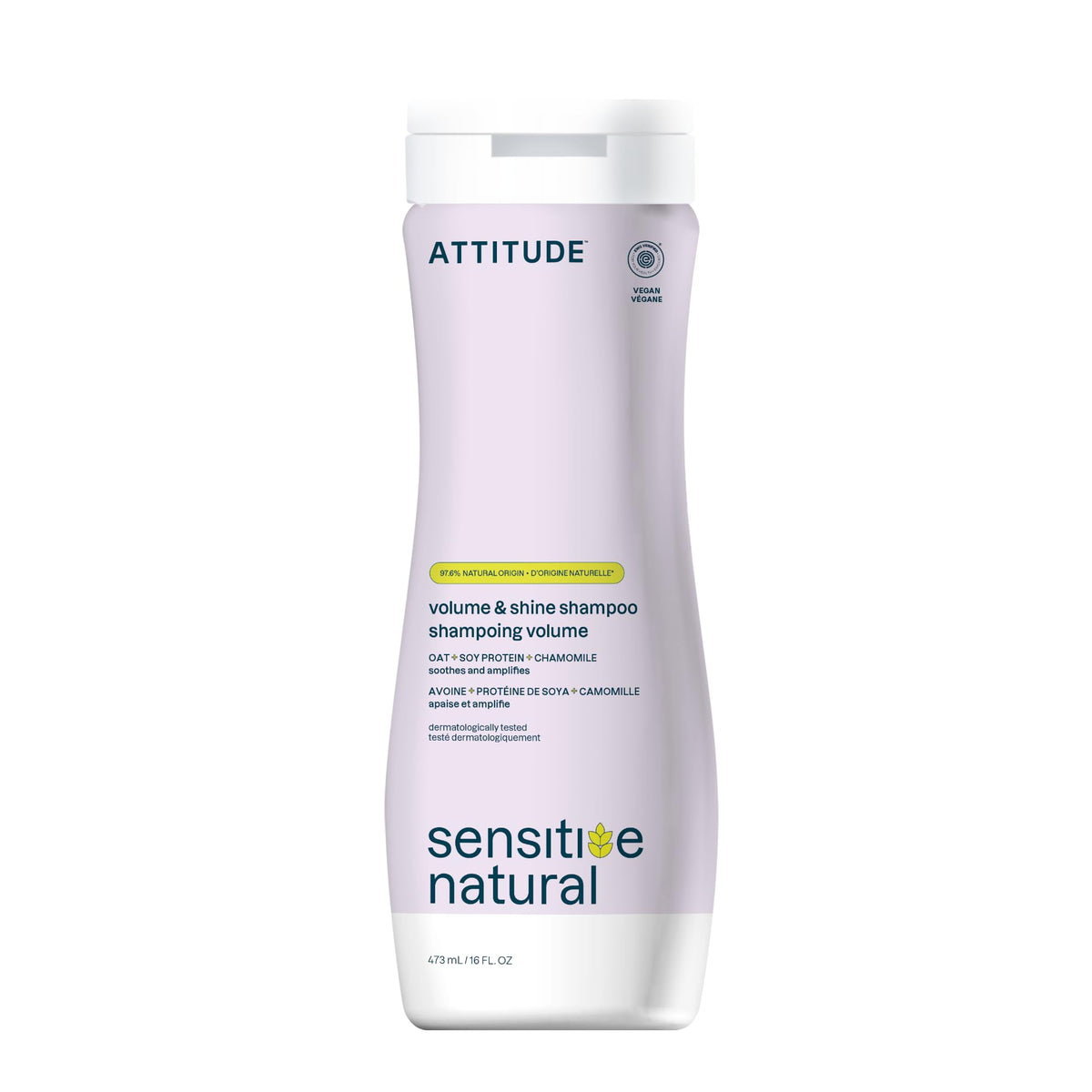 ATTITUDE Sensitive Natural Volumizing Shampoo 16 Fl Oz front view