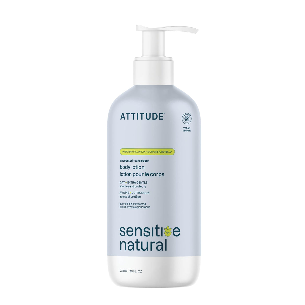 ATTITUDE Sensitive Skin Body Lotion 16 Fl Oz front view