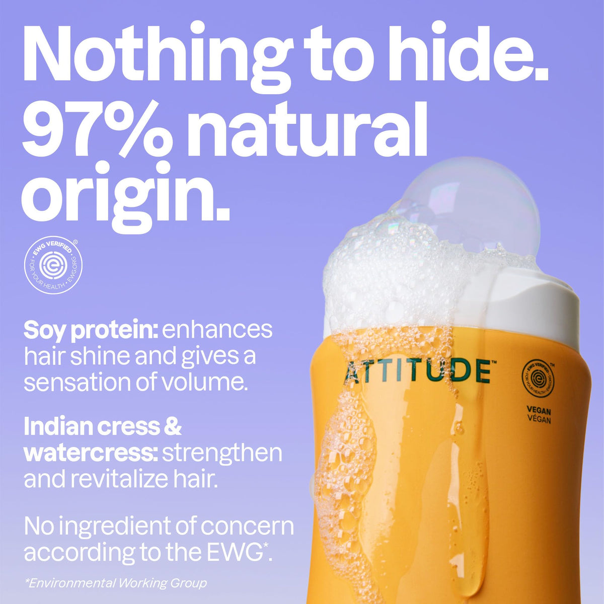 ATTITUDE shampoo with soy protein and cranberry extract