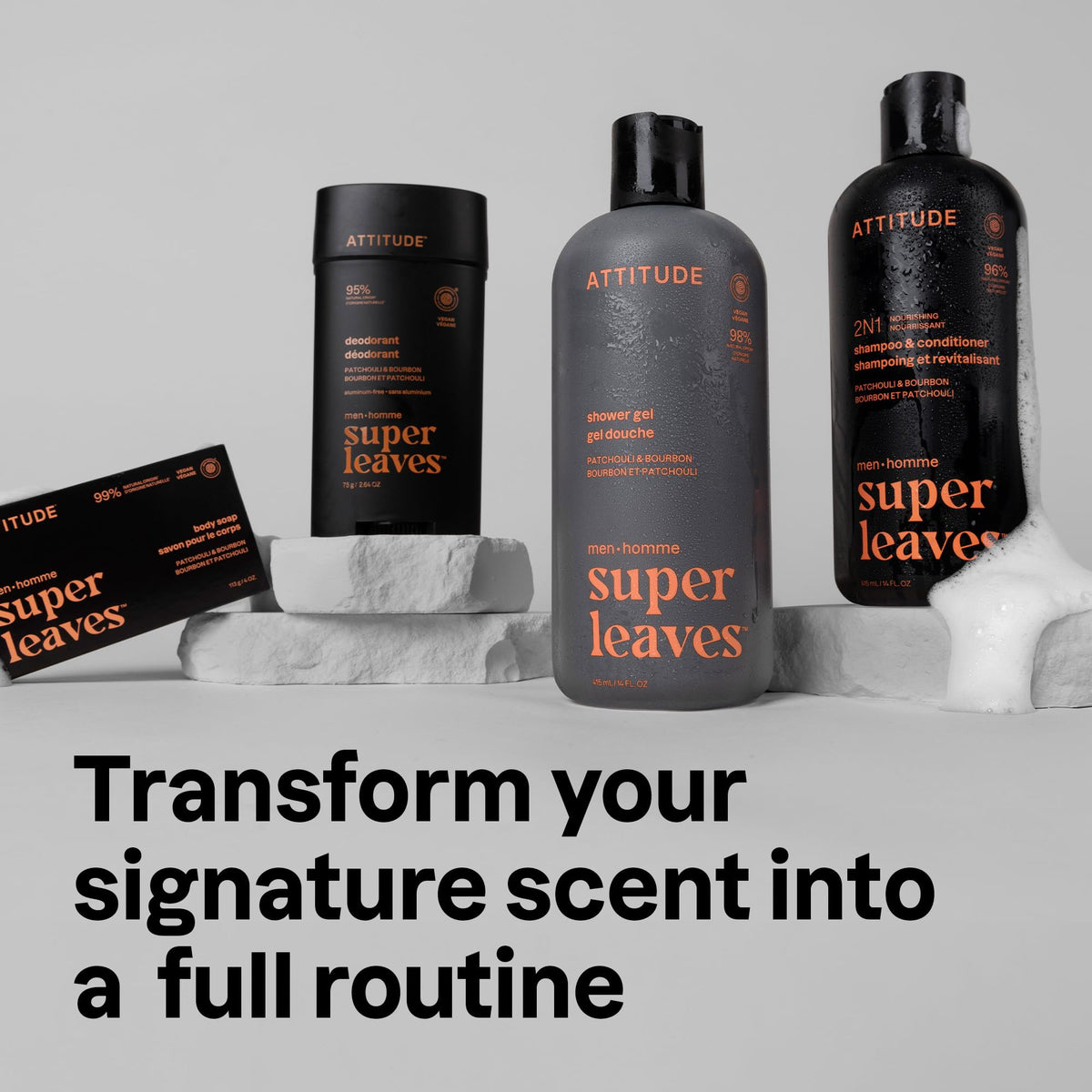 ATTITUDE Shower Gel Body Wash for Men, displaying the EWG VERIFIED mark