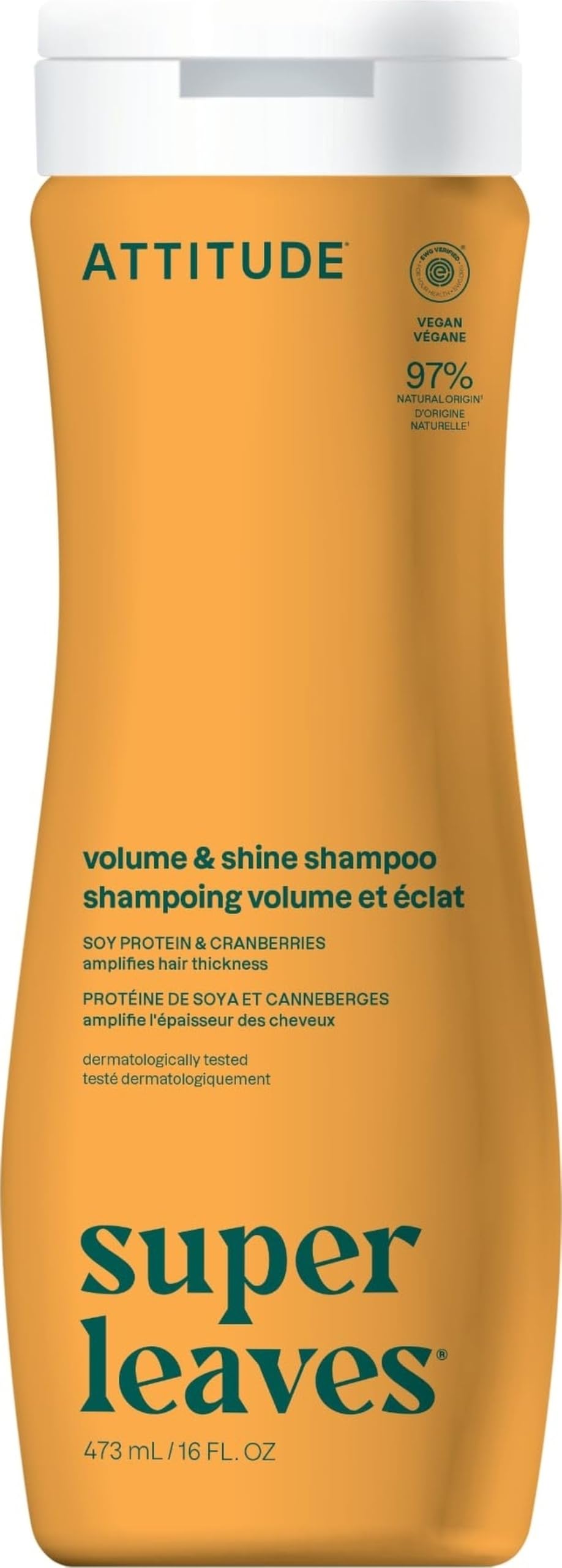 ATTITUDE Volume and Shine Hair Shampoo 16 Fl Oz front view