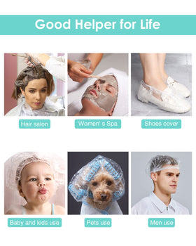 Auban Disposable Shower Cap protecting shoes in a suitcase