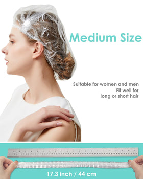 Auban Disposable Shower Cap showing thickness and durability