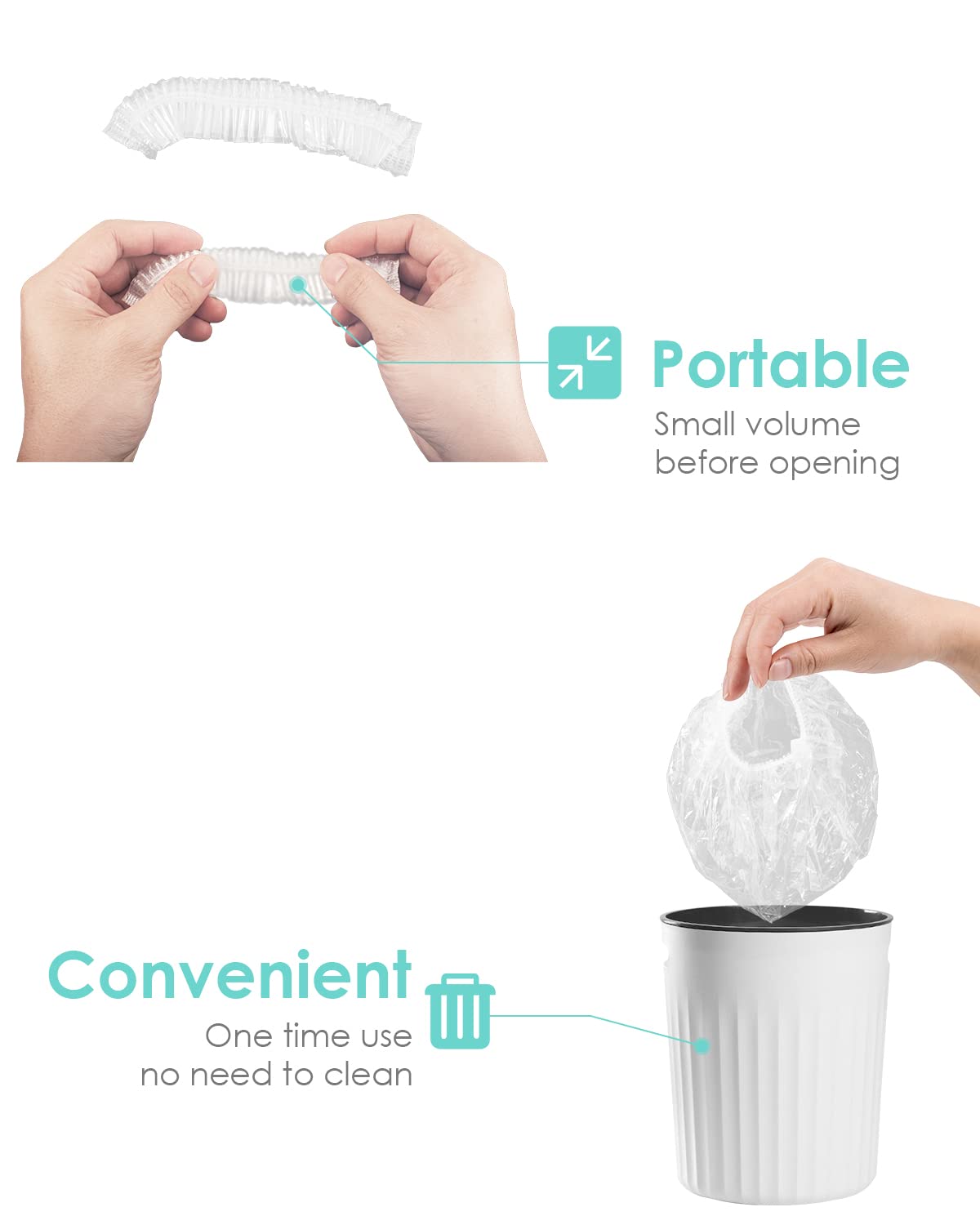 Auban Disposable Shower Cap used as a food cover in the kitchen