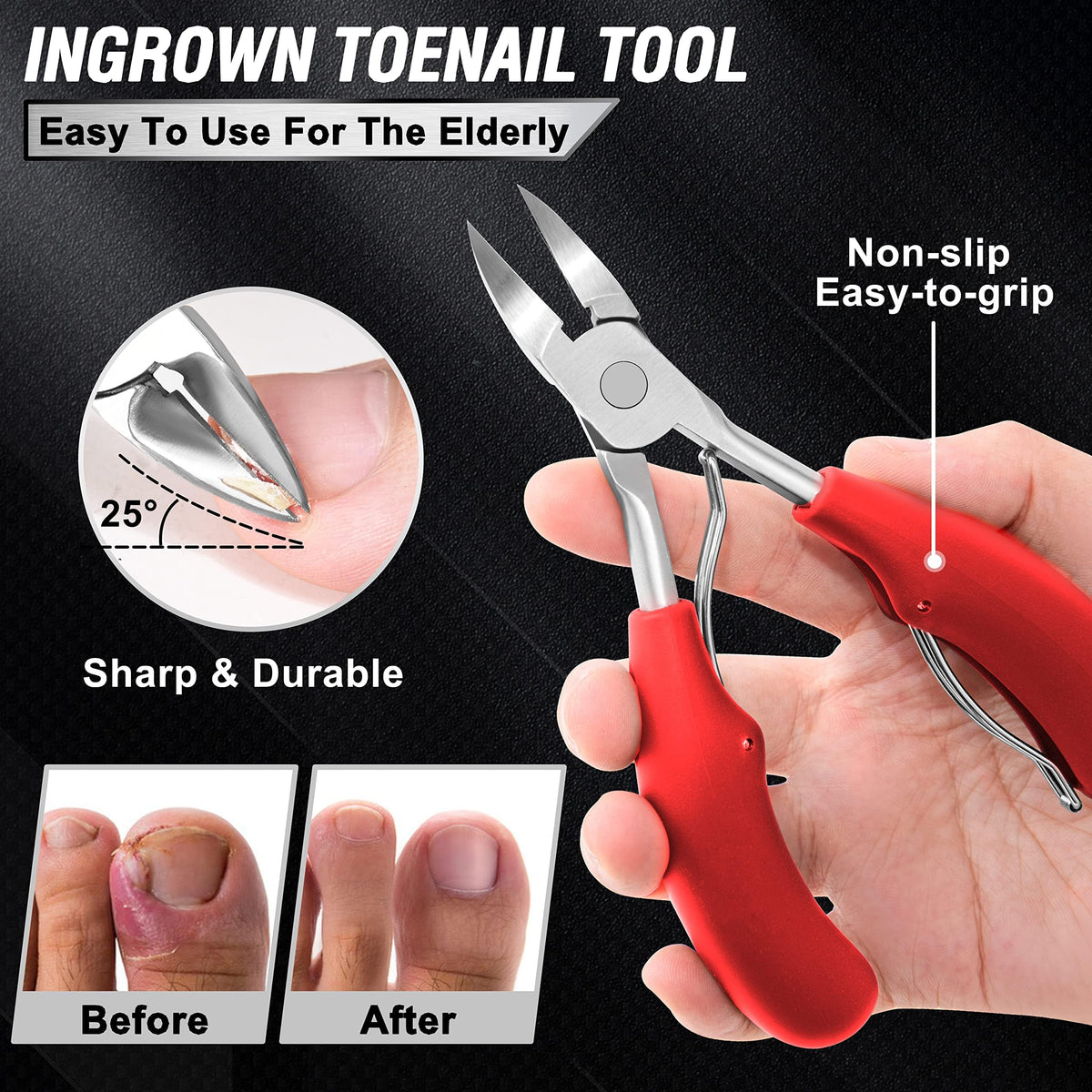 Aucurwen 360° rotating nail clipper in use