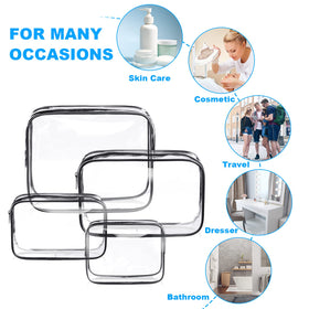 Aucuu Clear Wash Bags stacked for storage