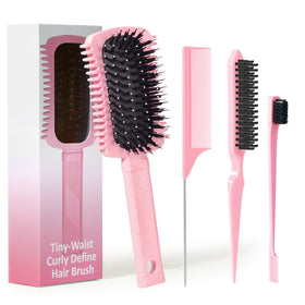 Auhrjomra Curl Defining Brush Pink front view