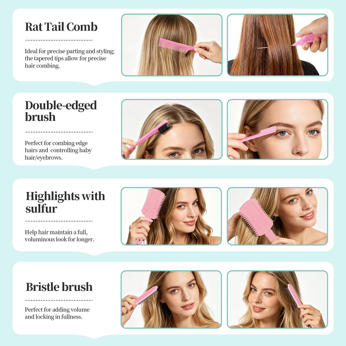 Auhrjomra Curl Defining Brush Pink in a styling setup