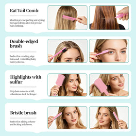 Auhrjomra Curl Defining Brush Pink in a styling setup