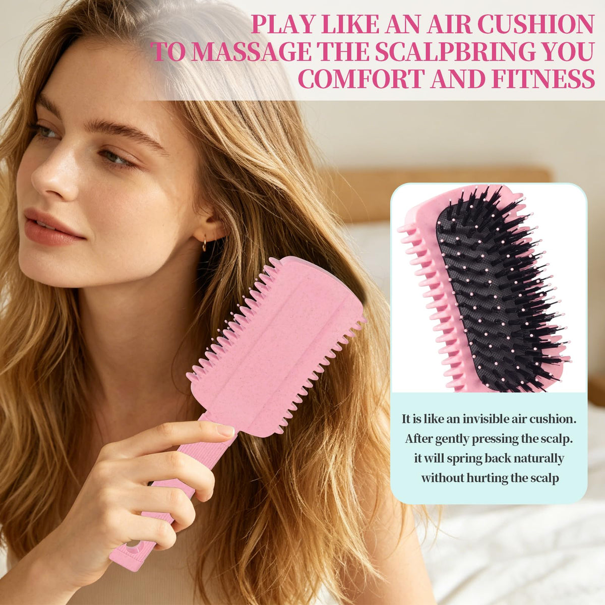 Auhrjomra Curl Defining Brush Pink side view