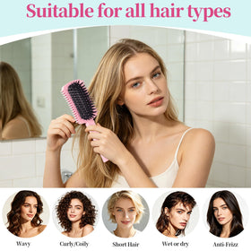 Auhrjomra Curl Defining Brush Pink with wild boar bristles