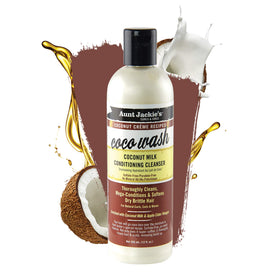 Aunt Jackie's Coco Wash Coconut Milk Conditioning Cleanser side view