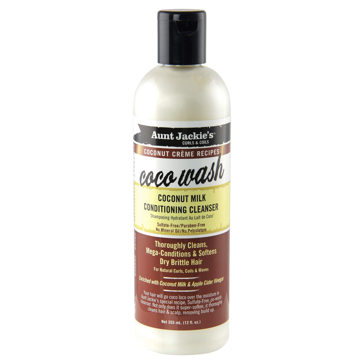Aunt Jackie's Coconut Crème Coco Wash 12 fl oz front view