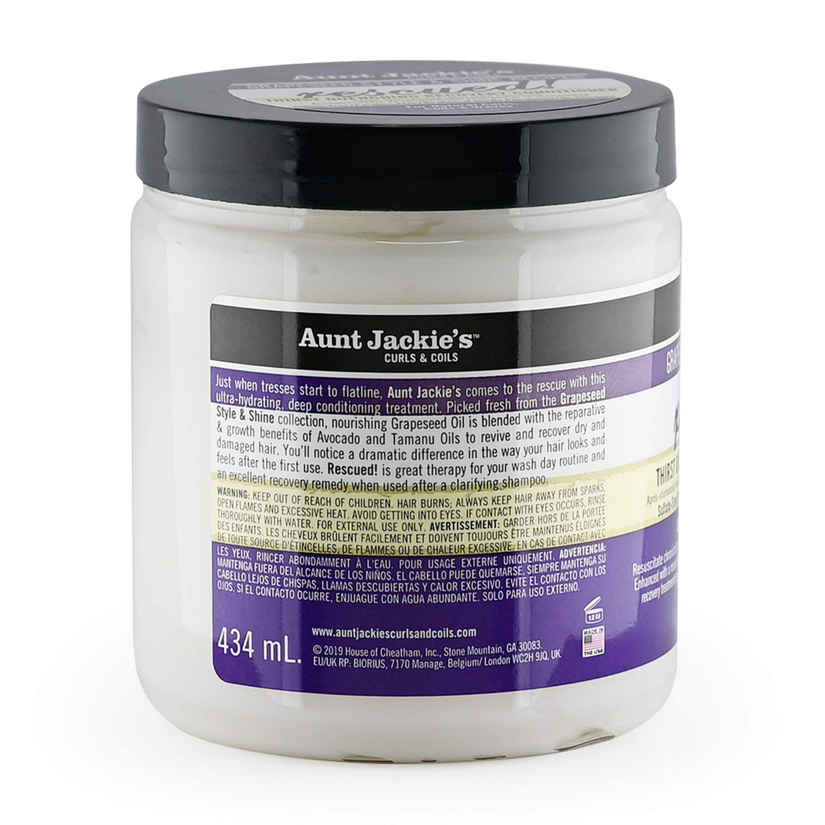 Aunt Jackie's conditioner packaging side view