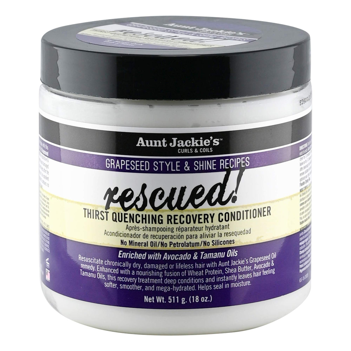 Aunt Jackie's Grapeseed Recovery Conditioner 18 oz front view