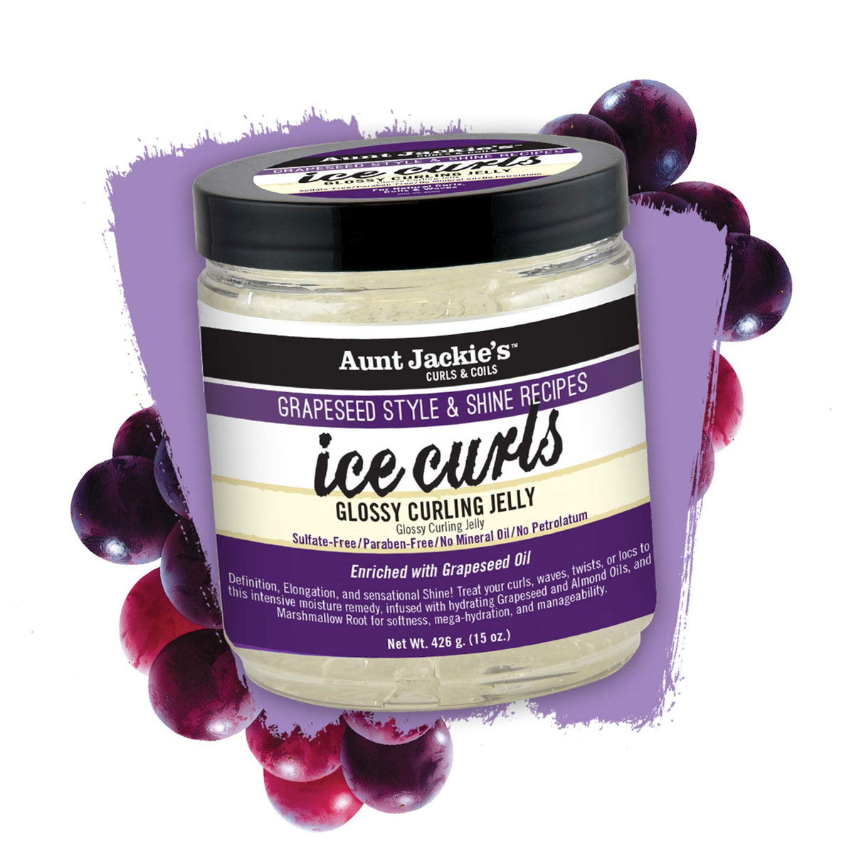 Aunt Jackie's Ice Curls Glossy Jelly 18 oz back view