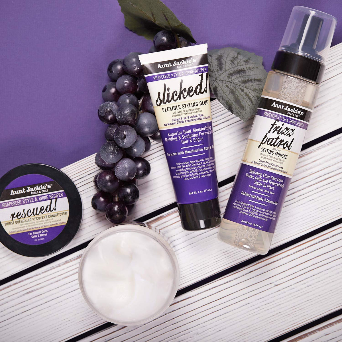 Aunt Jackie's Recovery Conditioner with wash day products