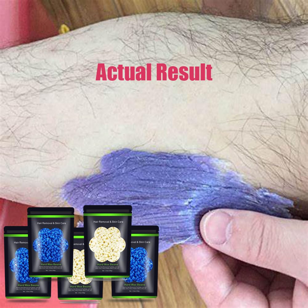 Auperwel Wax Beads for Brazilian waxing on a countertop