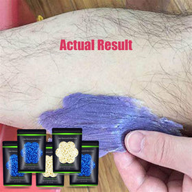 Auperwel Wax Beads for Brazilian waxing on a countertop