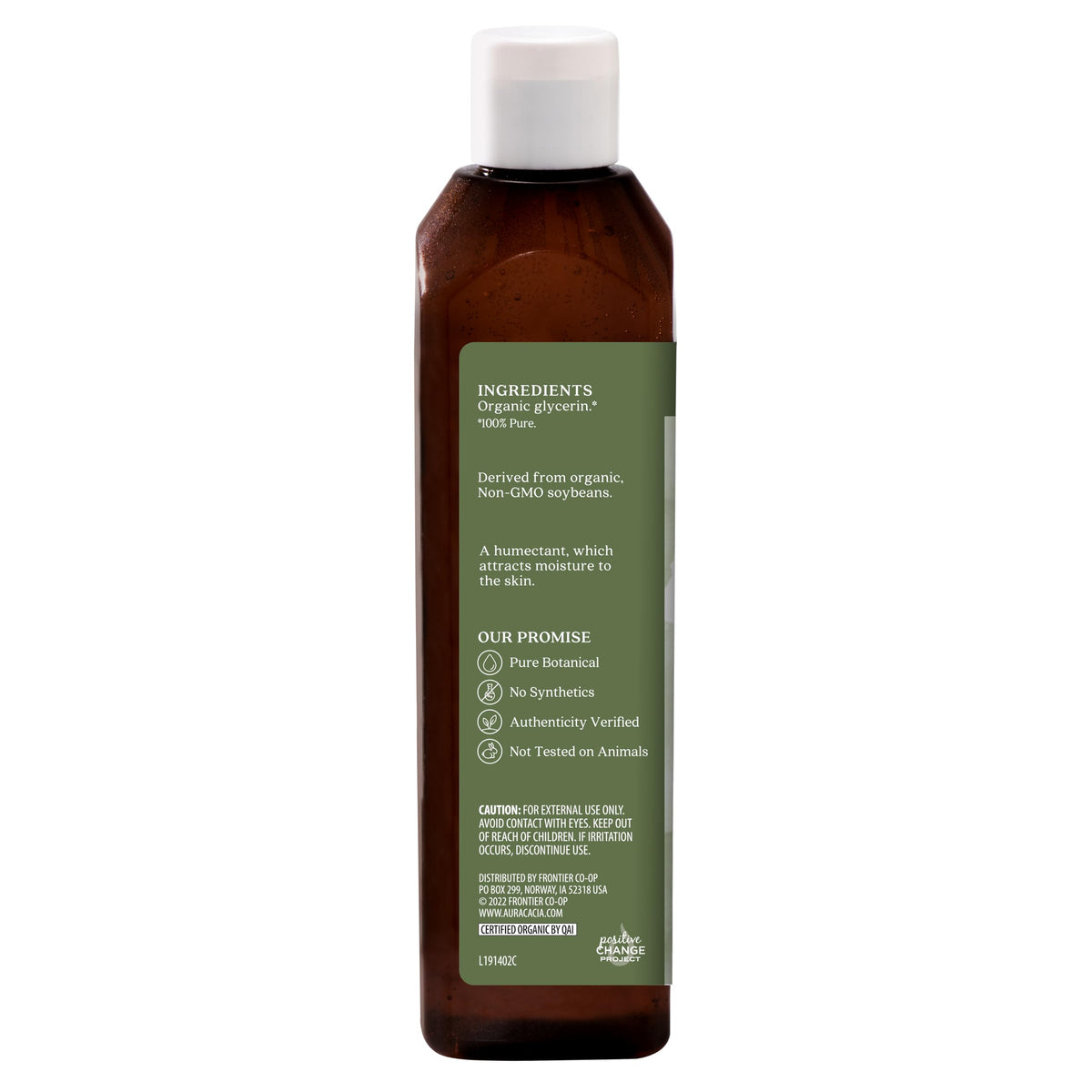 Aura Cacia Organic Skin Care Oil back view with label