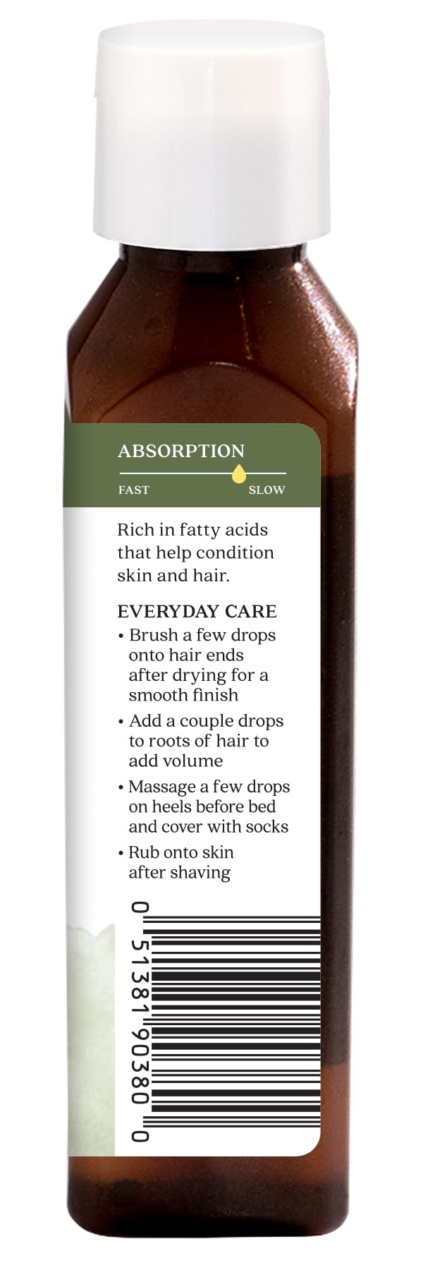 Aura Cacia Shea Nut Oil showing the cap and opening