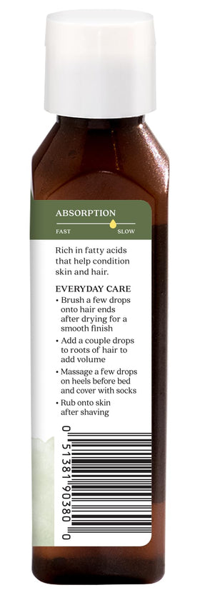 Aura Cacia Shea Nut Oil showing the cap and opening