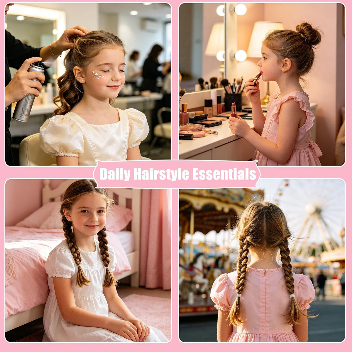 auroray clear hair elastics suitable for various hairstyles