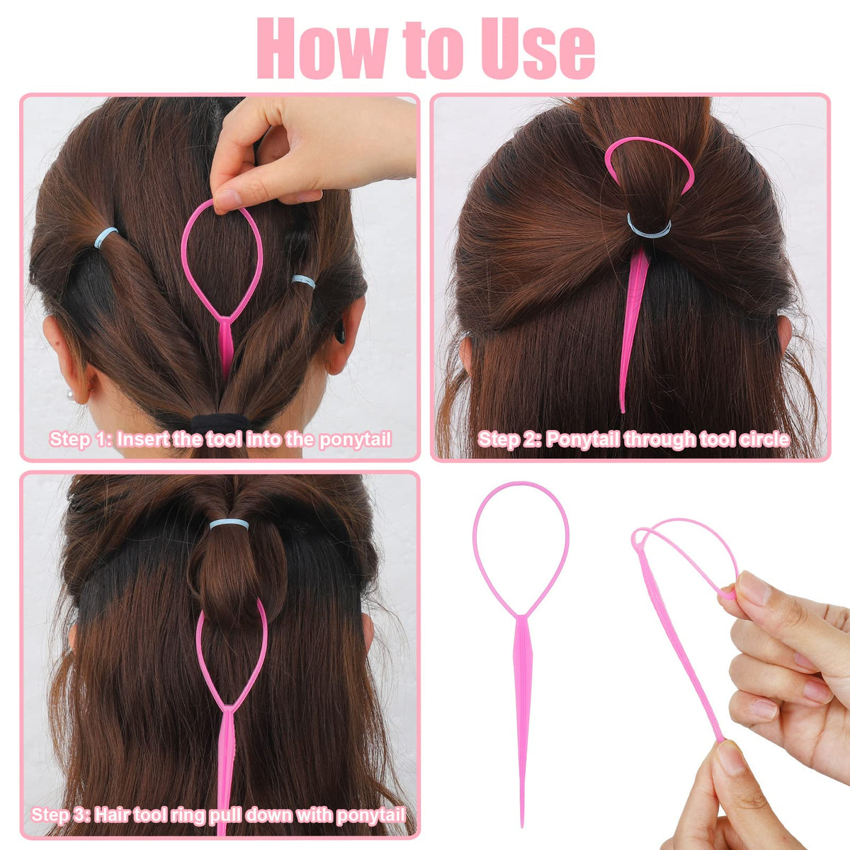 auroray elastic hair bands displayed in organizer box