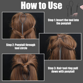 auroray elastic hair ties in use for a ponytail hairstyle