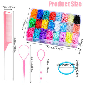 auroray hair loop styling tool and rat tail comb included with hair bands