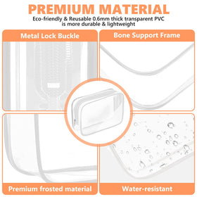 AURUZA Clear Makeup Bag in travel setting