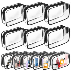 AURUZA Clear Makeup Bag large size front view