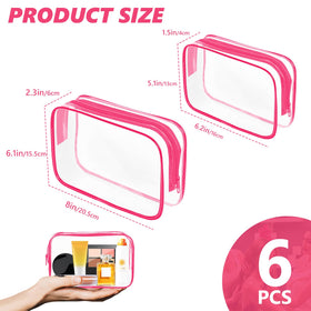 AURUZA Clear Makeup Bag medium size showing contents