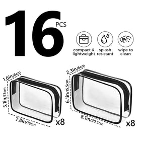 AURUZA Clear Makeup Bag medium size side view