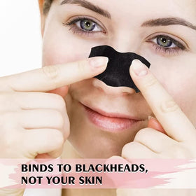 AUSLKA Blackhead Pore Strips in use on a model