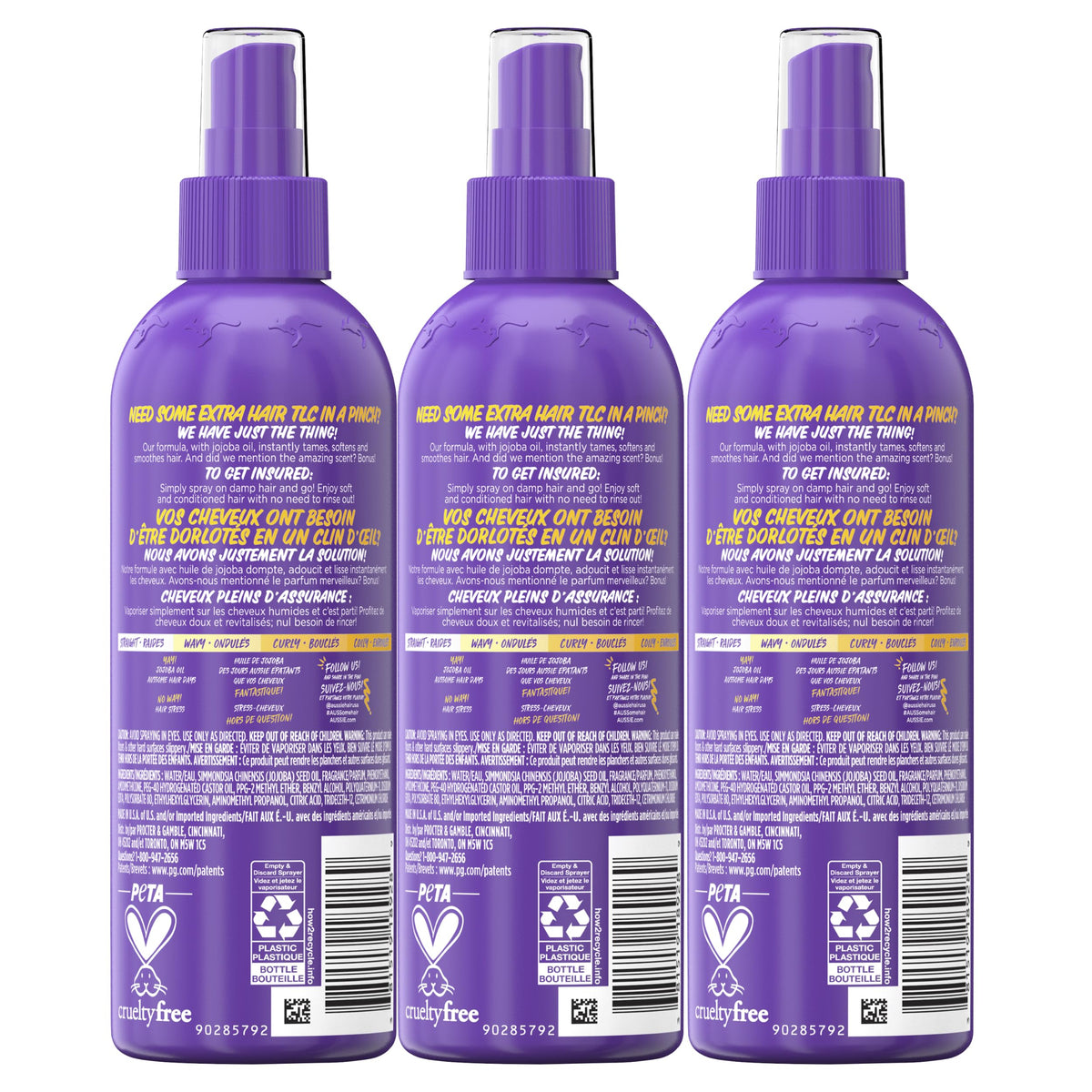 Aussie Hair Insurance Leave-In Conditioner Spray with citrus scent description