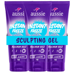 Aussie Instant Freeze Sculpting Hair Gel triple pack front view
