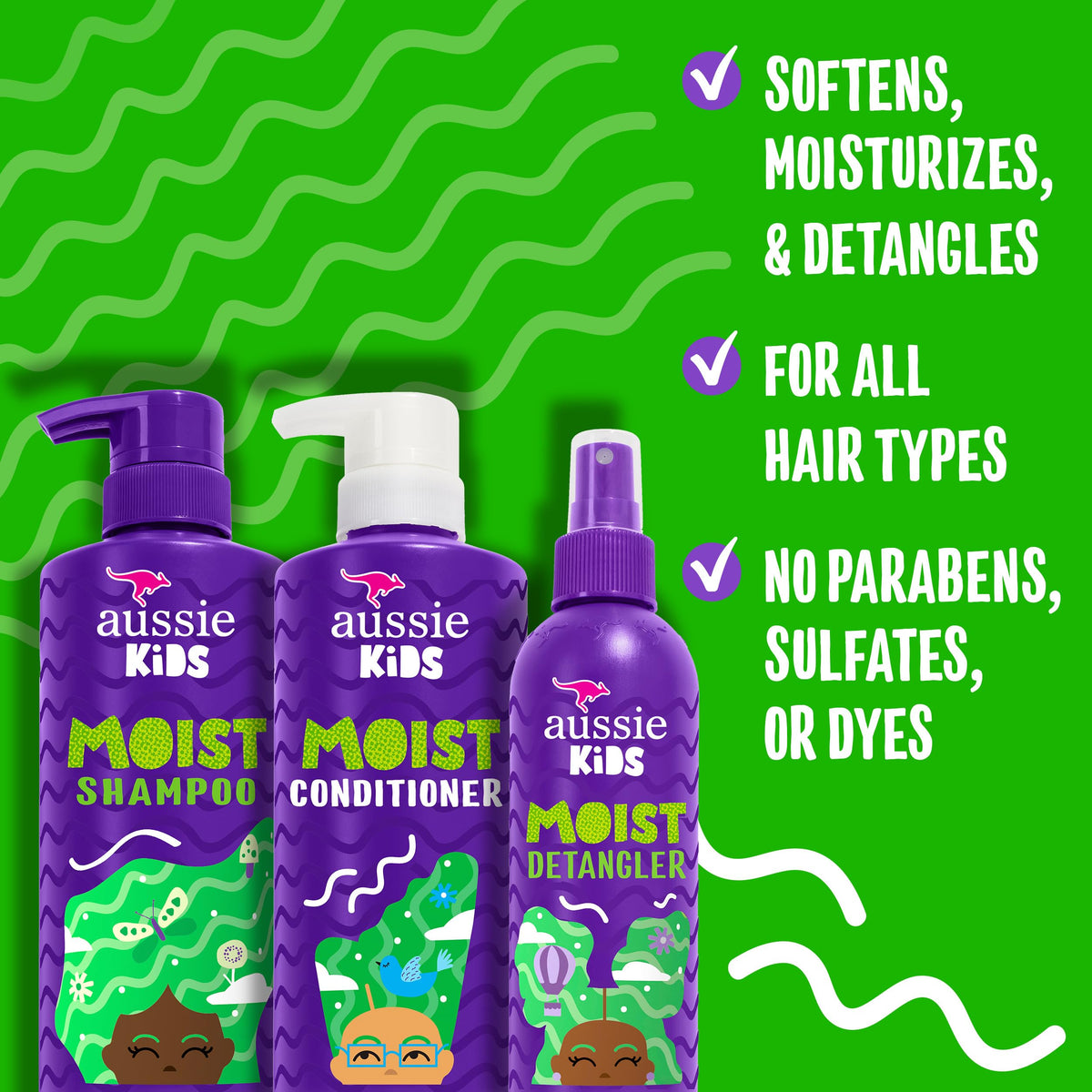 Aussie Kids Moist Shampoo 16 fl oz bottle front view