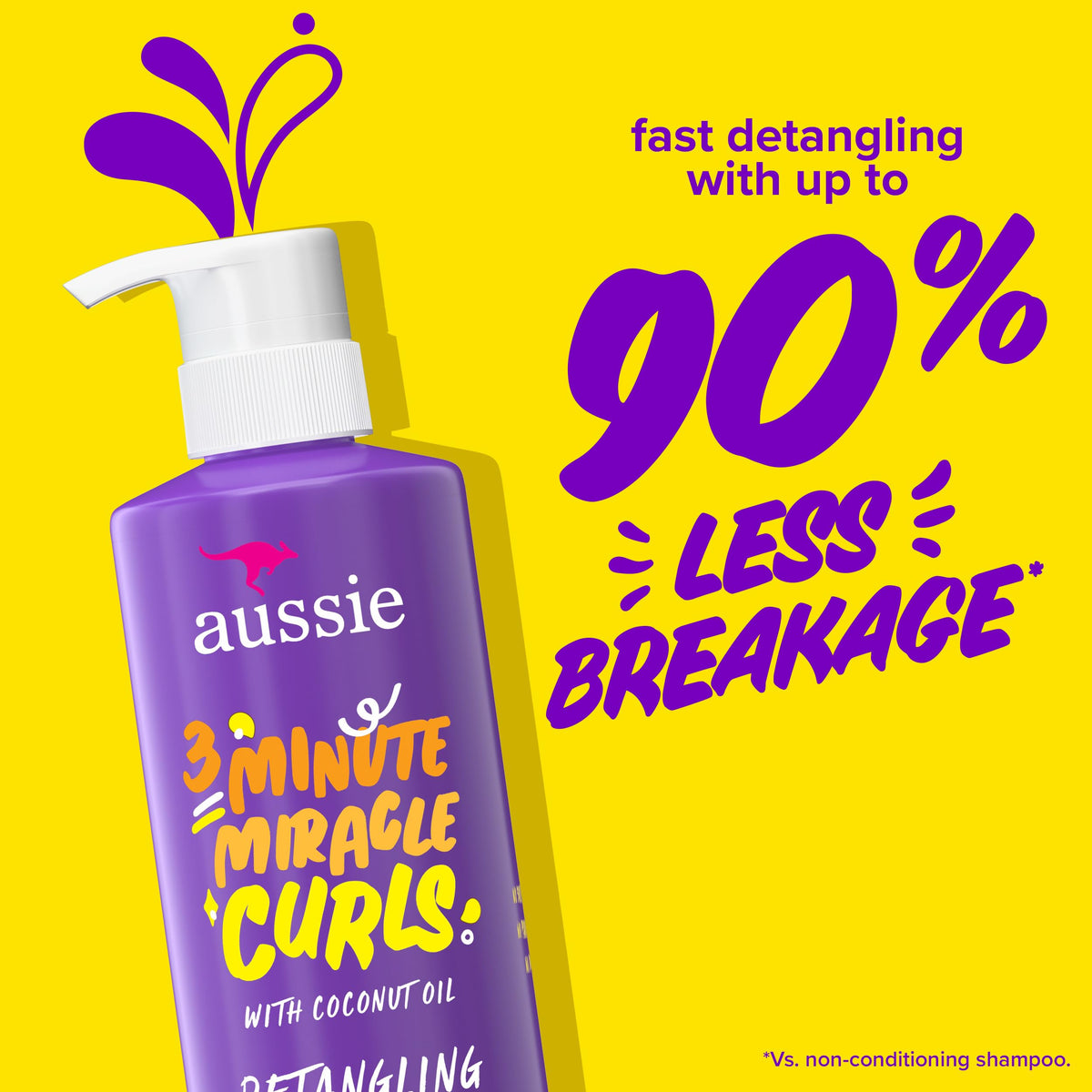 Aussie Miracle Curls Conditioner 12.1 oz bottle front view