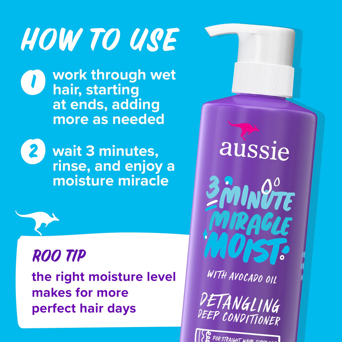 Aussie Miracle Moist Shampoo lathering in hair