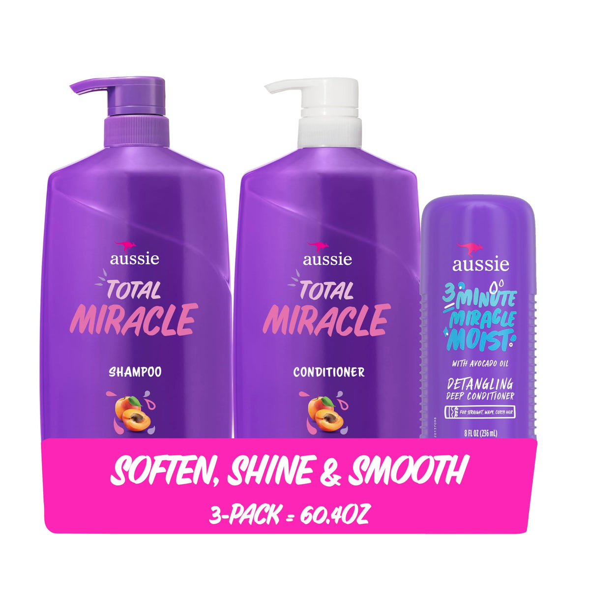 Aussie Total Miracle Shampoo 262 fl oz bottle front view