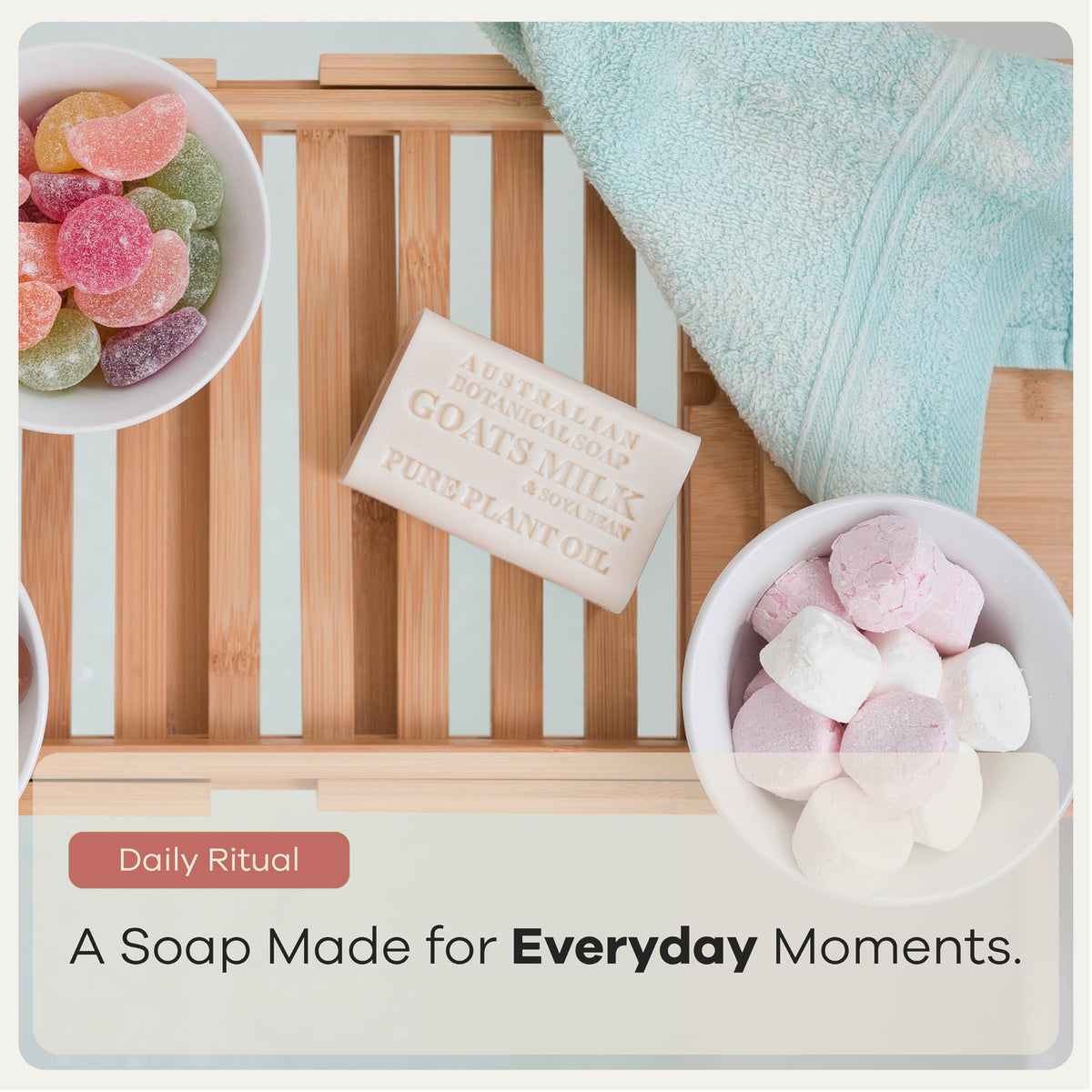 Australian Botanical Soap Goat Milk bar with natural ingredients